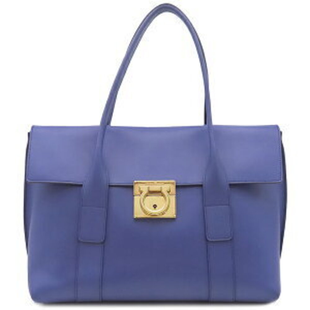 Salvatore Ferragamo bag Gancini leather blue shoulder